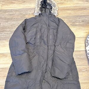The North Face Black Parka with Faux Fur Hood